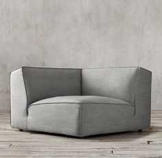 Угловое модульное кресло como (idealbeds) серый 105x72x105 см.