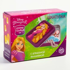 Алмазная вышивка на шкатулке принцессы: рапунцель 8.5*11.5 см Disney