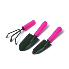Набор садового инструмента, 3 предмета: рыхлитель, 2 совка, пластиковые ручки Greengo