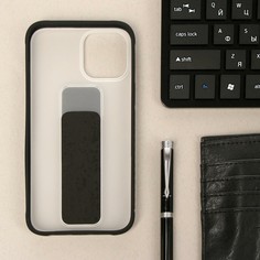 Чехол luazon для iphone 12 pro max, с ремешком-подставкой, пластиковый, черный
