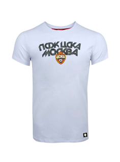 Футболка мужская "ПФК ЦСКА МОСКВА", цвет белый (S)