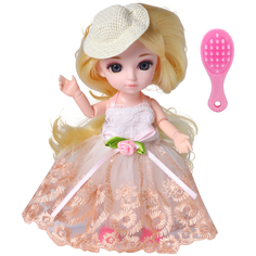 Кукла шарнирная Funky Toys Малышка Лили блондинка, с расческой, 16 см