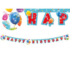 Баннер С Днем Рождения 1 шт. Procos Sparkling Balloons