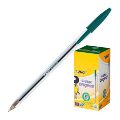 Ручка шариков. Bic Cristal (875976) прозрачный d=1мм кор.карт. 1стерж. линия 0.4мм 50 шт./кор.