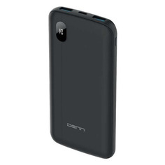 Внешний аккумулятор (Power Bank) DENN DPB10004, 10000мAч, черный [dpb10004qc]