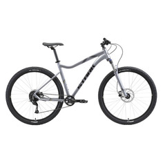 Велосипед STARK Tactic 29.4 Hd 2021 (2021), горный (взрослый), рама 18", колеса 29", серебристый/черный, 17кг [hq-0004716]
