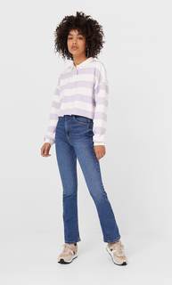 Stradivarius Поло Из Мягкой Ткани В Полоску Multicolor Xl