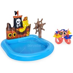 Игровой центр Bestway Корабль с осьминогом и кольцами 52211, 140х130х104 см