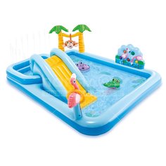 Игровой центр с горкой Intex Приключения в джунглях 57161NP, 244х198х71 см