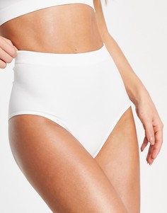 Белые трусы с завышенной талией Monki Mette-Белый