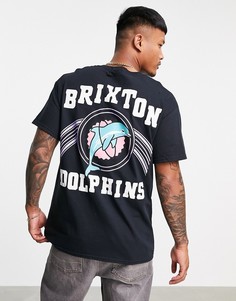 Черная футболка с принтом "brixton dolphins" New Love Club-Черный