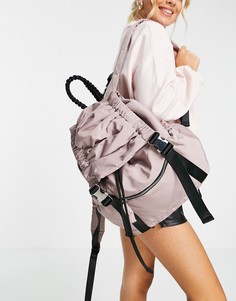 Розово-лиловый рюкзак из экологичного материала Topshop-Светло-бежевый