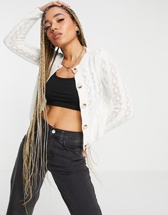 Белый ажурный кардиган от комплекта Missguided