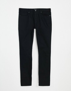 Черные эластичные джинсы зауженного кроя из органического хлопка Topman Tall-Черный цвет