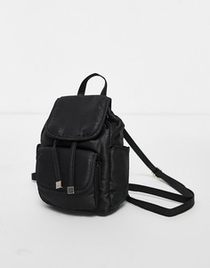 Черный миниатюрный рюкзак из нейлона Topshop-Черный цвет
