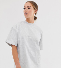 Серая oversize-футболка Bershka-Серый