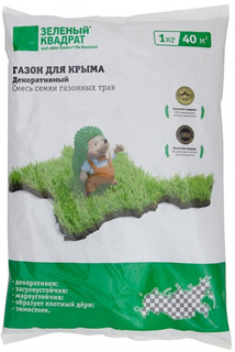 Газонная смесь ЗЕЛЕНЫЙ-КВАДРАТ Декоративный газон для Крыма, 1 кг (4607160332611)