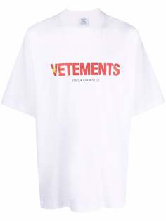 VETEMENTS футболка с логотипом