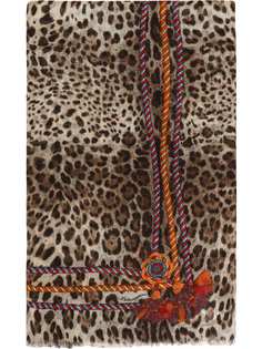 Dolce & Gabbana шарф с леопардовым принтом