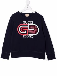 Gucci Kids толстовка с круглым вырезом и логотипом