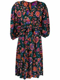 Yves Saint Laurent Pre-Owned платье 1980-х годов с цветочным узором