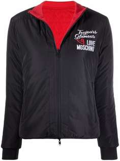 Love Moschino двусторонняя куртка с вышитым логотипом