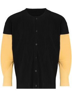 Homme Plissé Issey Miyake плиссированная куртка-рубашка в стиле колор-блок
