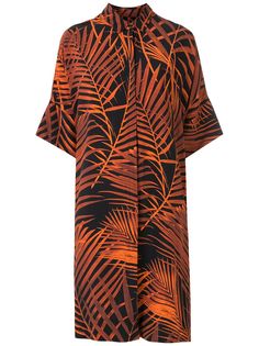 Osklen платье-рубашка Palm Leaf Surf