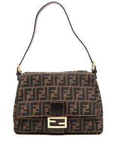 Fendi Pre-Owned сумка на плечо Mamma Baguette с узором Zucca