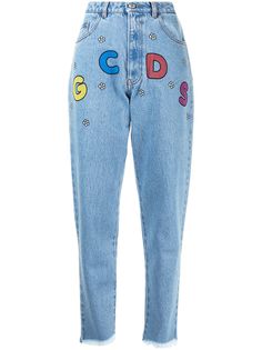 Gcds джинсы с завышенной талией и логотипом