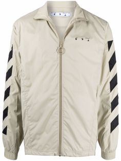 Off-White ветровка с полосками Diag