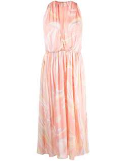 Emilio Pucci платье с глубоким вырезом и графичным принтом