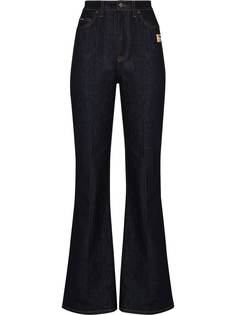 Dolce & Gabbana расклешенные джинсы с завышенной талией и логотипом