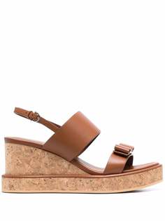 Salvatore Ferragamo босоножки Vara Bow на танкетке