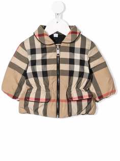 Burberry Kids пуховик в клетку Vintage Check