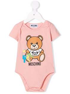 Moschino Kids боди Teddy Bear с логотипом