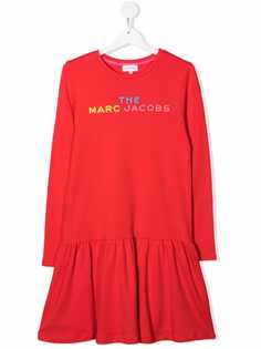 The Marc Jacobs Kids платье с длинными рукавами и логотипом