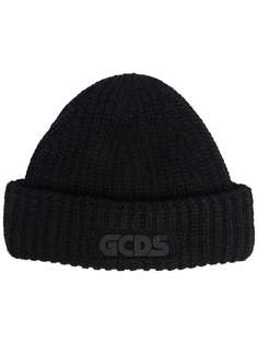 Gcds logo-print intarsia-knit beanie