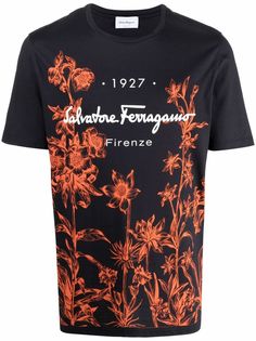 Salvatore Ferragamo футболка 1927 с цветочным принтом