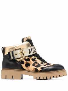 Moschino ботинки с леопардовым принтом