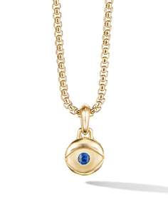 David Yurman подвеска Evil Eye из желтого золота с сапфиром