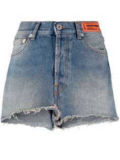 Heron Preston джинсовые шорты с нашивкой-логотипом