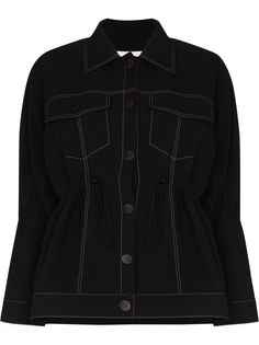 Brøgger куртка-рубашка с контрастной строчкой
