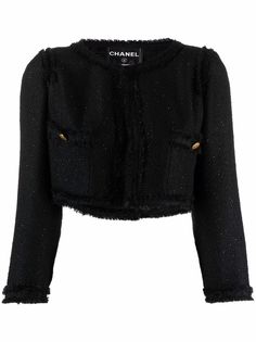 Chanel Pre-Owned укороченный твидовый пиджак 2010-х годов