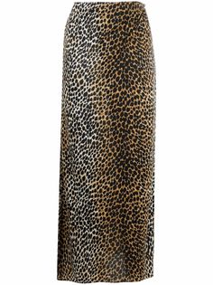 Dolce & Gabbana Pre-Owned юбка миди 2000-х годов с леопардовым принтом