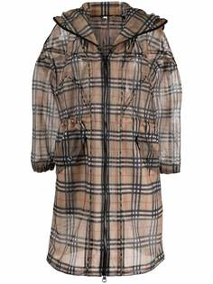 Burberry сетчатая парка в клетку Vintage Check