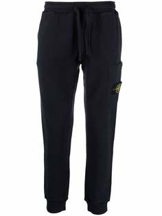 Stone Island спортивные брюки с нашивкой-логотипом