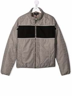 Emporio Armani Kids бомбер с контрастной полоской и логотипом
