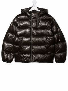 Emporio Armani Kids глянцевый пуховик