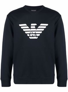 Emporio Armani толстовка с круглым вырезом и логотипом